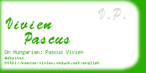 vivien pascus business card